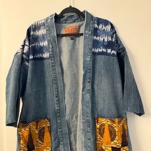 Lucky Brand costume made upcycle kimono noragi XL